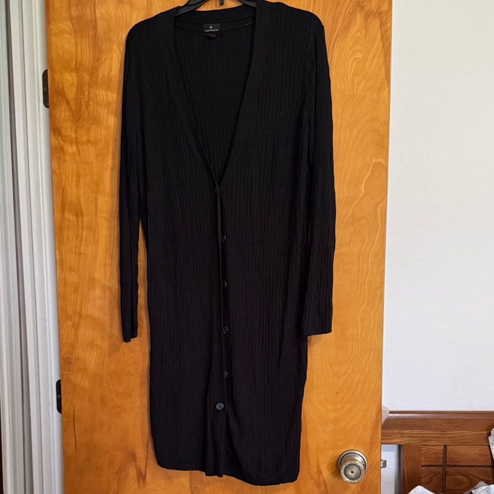 Worthington Black Long Cardigan